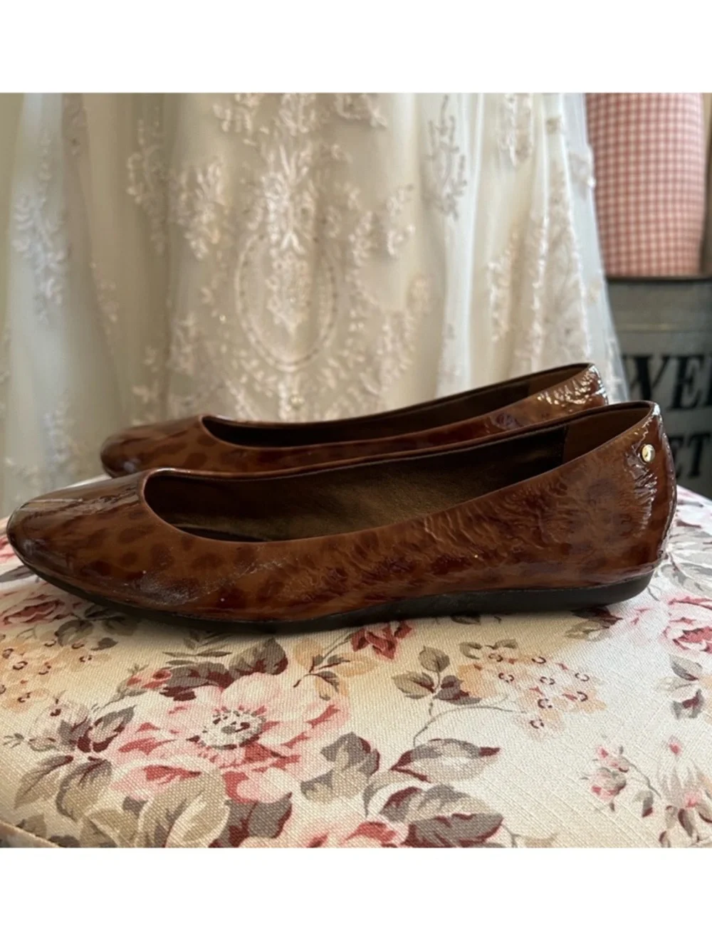 Coach Tortoise Patent Leather Flats - Picture 5 of 11